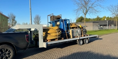 200 Liter droog nevel jet straalketel huren - Zandstraal24