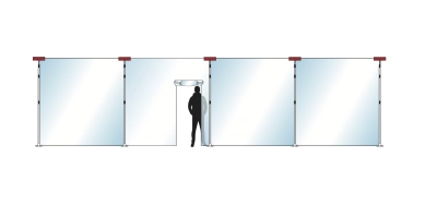 Paroi en tissu Zipwall par mètre linéaire